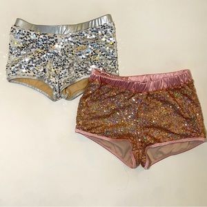 Two Pair Girl’s Sequin Dance Shorts